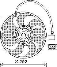 Ava Quality Cooling VN7533 - Вентилятор, охолодження двигуна autocars.com.ua