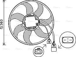 Ava Quality Cooling VN7537 - Вентилятор, охлаждение двигателя autodnr.net