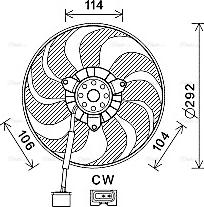 Ava Quality Cooling VN7539 - Вентилятор, охлаждение двигателя autodnr.net