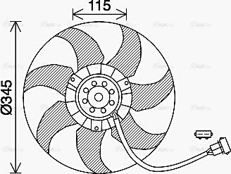 Ava Quality Cooling VN7541 - Вентилятор, охлаждение двигателя avtokuzovplus.com.ua