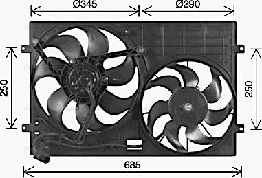 Ava Quality Cooling VN7543 - Вентилятор, охлаждение двигателя autodnr.net