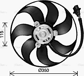 Ava Quality Cooling VN7553 - Вентилятор, охолодження двигуна autocars.com.ua