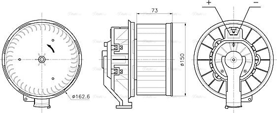 Ava Quality Cooling VN8445 - Вентилятор салону autocars.com.ua