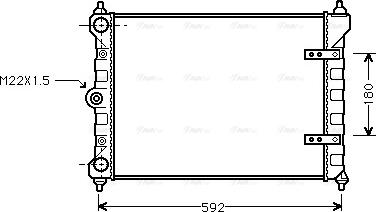 Ava Quality Cooling VNA2095 - Радіатор, охолодження двигуна autocars.com.ua