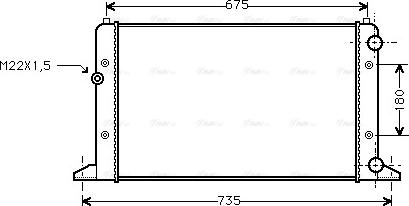 Ava Quality Cooling VNA2160 - Радиатор, охлаждение двигателя avtokuzovplus.com.ua