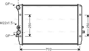 Ava Quality Cooling VNA2193 - Радиатор, охлаждение двигателя avtokuzovplus.com.ua