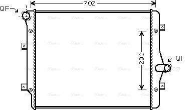 Ava Quality Cooling VNA2208 - Радиатор, охлаждение двигателя avtokuzovplus.com.ua