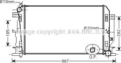 Ava Quality Cooling VNA2271 - Радіатор, охолодження двигуна autocars.com.ua