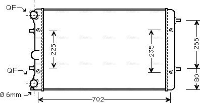 Ava Quality Cooling VNA2286 - Радіатор, охолодження двигуна autocars.com.ua