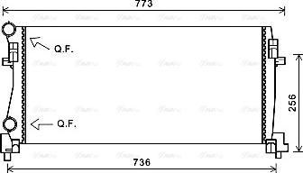 Ava Quality Cooling VNA2340 - Радіатор, охолодження двигуна autocars.com.ua