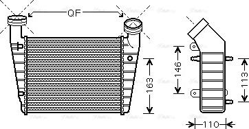 Ava Quality Cooling VNA4238 - Интеркулер, теплообменник турбины avtokuzovplus.com.ua