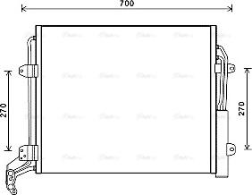 AVA VNA5324D - Конденсатор, кондиціонер autocars.com.ua