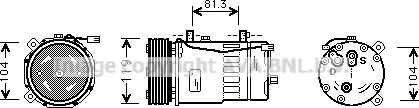 Ava Quality Cooling VNAK046 - Компресор, кондиціонер autocars.com.ua