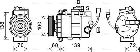 Ava Quality Cooling VNAK382 - Компрессор кондиционера avtokuzovplus.com.ua