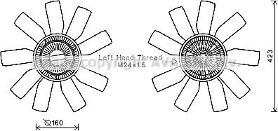 Ava Quality Cooling VNC364 - Вентилятор, охолодження двигуна autocars.com.ua