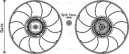 Ava Quality Cooling VNF332 - Вентилятор, охолодження двигуна autocars.com.ua