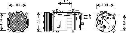 Ava Quality Cooling VNK049 - Компрессор кондиционера avtokuzovplus.com.ua