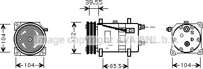 Ava Quality Cooling VNK074 - Компресор, кондиціонер autocars.com.ua