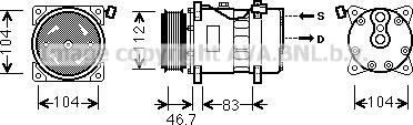 Ava Quality Cooling VNK288 - Компресор, кондиціонер autocars.com.ua