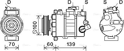 Ava Quality Cooling VNK356 - Компресор, кондиціонер autocars.com.ua