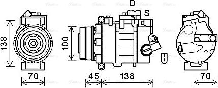 Ava Quality Cooling VNK384 - Компрессор кондиционера avtokuzovplus.com.ua