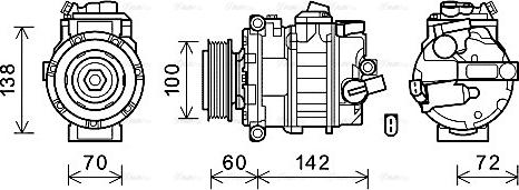 Ava Quality Cooling VNK386 - Компресор, кондиціонер autocars.com.ua