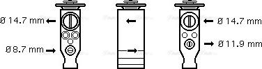 AVA VO1160 - Розширювальний клапан, кондиціонер autocars.com.ua