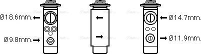 Ava Quality Cooling VO1172 - Розширювальний клапан, кондиціонер autocars.com.ua