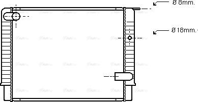 Ava Quality Cooling VO 2033 - Радиатор, охлаждение двигателя avtokuzovplus.com.ua