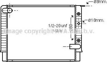 Ava Quality Cooling VO 2034 - Радиатор, охлаждение двигателя avtokuzovplus.com.ua