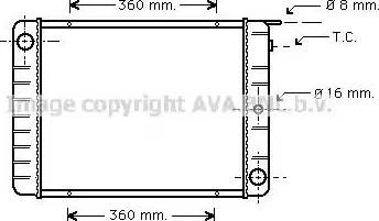 Ava Quality Cooling VO 2050 - Радіатор, охолодження двигуна autocars.com.ua