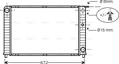 Ava Quality Cooling VO 2088 - Радиатор, охлаждение двигателя avtokuzovplus.com.ua