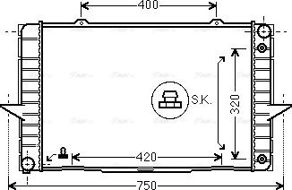 Ava Quality Cooling VO 2092 - Радіатор, охолодження двигуна autocars.com.ua