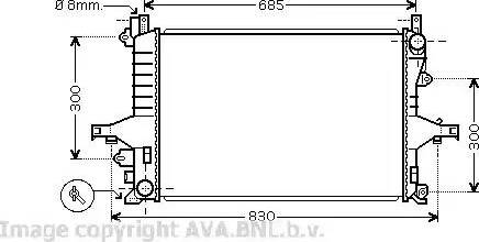 Ava Quality Cooling VO 2114 - Радіатор, охолодження двигуна autocars.com.ua