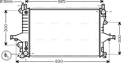 Ava Quality Cooling VO 2115 - Радіатор, охолодження двигуна autocars.com.ua