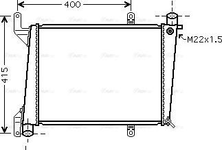 Ava Quality Cooling VO 2127 - Радіатор, охолодження двигуна autocars.com.ua