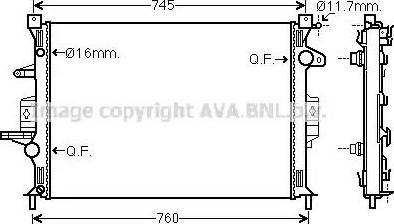 Ava Quality Cooling VO2187 - Радиатор, охлаждение двигателя avtokuzovplus.com.ua