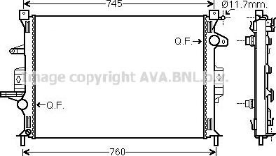 Ava Quality Cooling VO2193 - Радиатор, охлаждение двигателя avtokuzovplus.com.ua