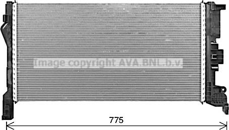 Ava Quality Cooling VO2307 - Радіатор, охолодження двигуна autocars.com.ua