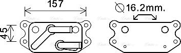 Ava Quality Cooling VO3159 - Масляний радіатор, рухове масло autocars.com.ua