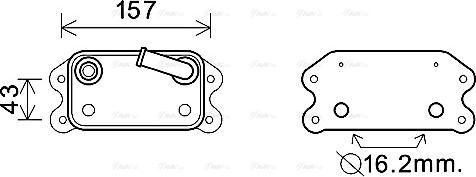 Ava Quality Cooling VO3169 - Масляний радіатор, рухове масло autocars.com.ua