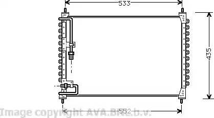 Ava Quality Cooling VO 5074 - Конденсатор, кондиціонер autocars.com.ua