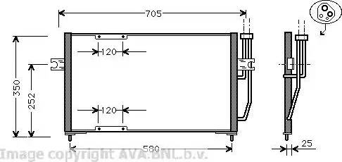 Ava Quality Cooling VO 5094 - Конденсатор, кондиціонер autocars.com.ua