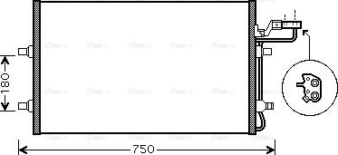 Ava Quality Cooling VO 5149 - Конденсатор кондиционера avtokuzovplus.com.ua