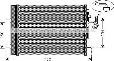 Ava Quality Cooling VO5161 - Конденсатор, кондиціонер autocars.com.ua