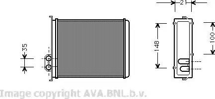 Ava Quality Cooling VO 6085 - Теплообменник, отопление салона avtokuzovplus.com.ua