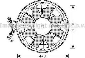 Ava Quality Cooling VO7501 - Вентилятор, охлаждение двигателя avtokuzovplus.com.ua