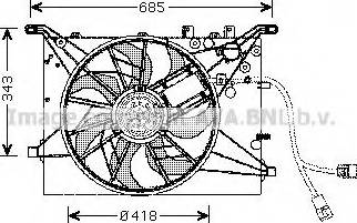 Ava Quality Cooling VO7503 - Вентилятор, охолодження двигуна autocars.com.ua