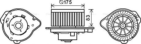 Ava Quality Cooling VO8174 - Вентилятор салона avtokuzovplus.com.ua