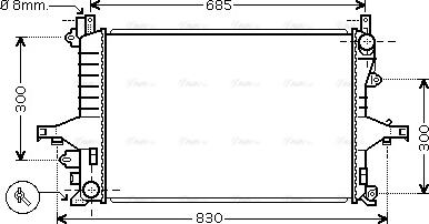 Ava Quality Cooling VOA2114 - Радиатор, охлаждение двигателя avtokuzovplus.com.ua